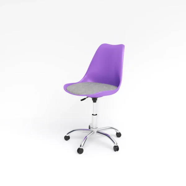 Tulip Revolving Chair- Purple