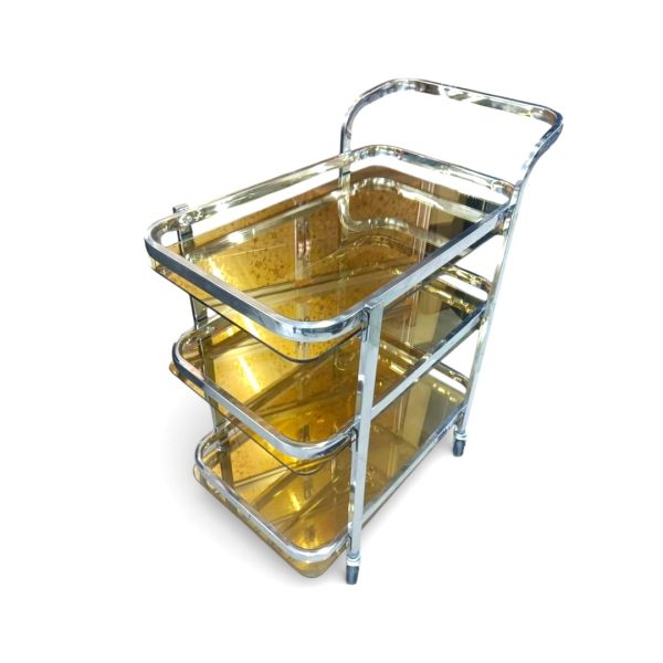 Golden Gleam 3-Tier Luxury Trolley