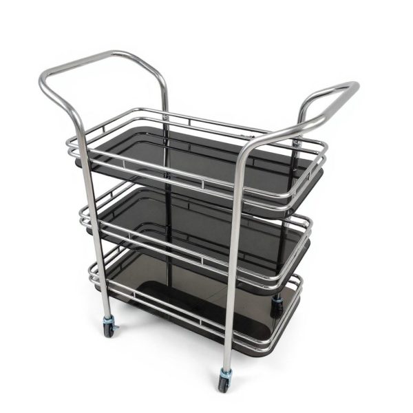 Premium Square 3-Layer Service Trolley